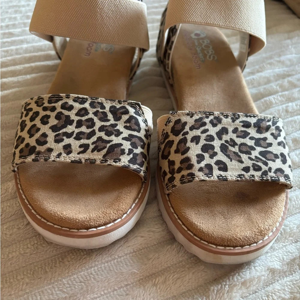 BOBS from Skechers Leopard Print Sandals - Picture 7 of 8